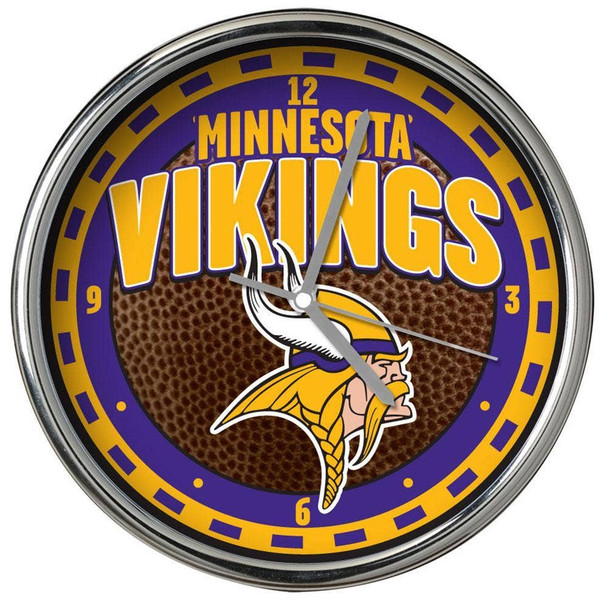 Minnesota Vikings Chrome Clock