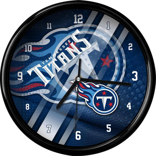 Tennessee Titans Black Rim Clock Diamond Plate