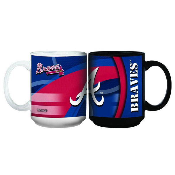 Atlanta Braves 15oz White Carbon Fiber Mug