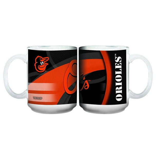 Baltimore Orioles 15oz White Carbon Fiber Mug