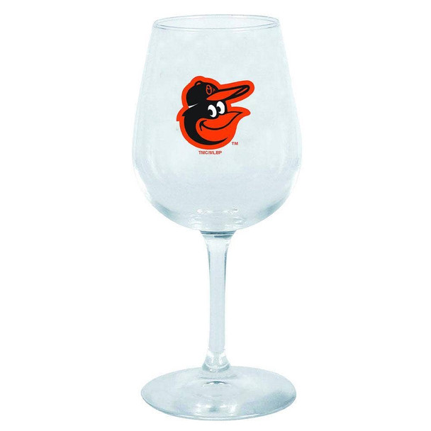 Baltimore Orioles 12.75oz Stem Wine Glass Color Logo