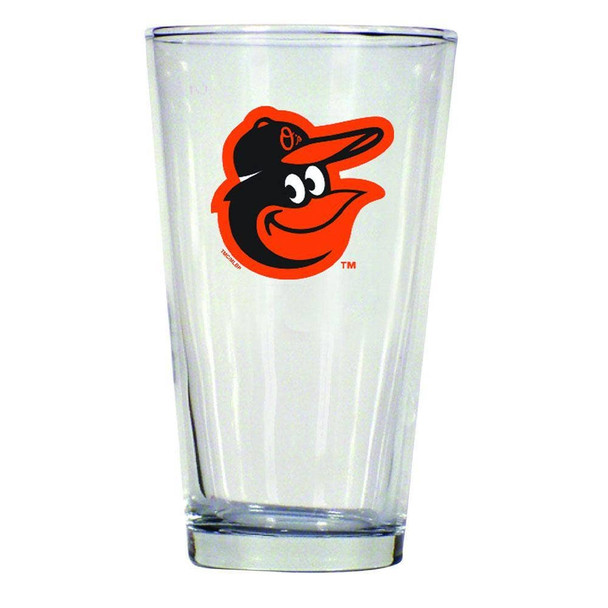 Baltimore Orioles 16oz Pint Glass w/Color Logo