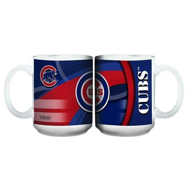 Chicago Cubs 15oz White Carbon Fiber Mug