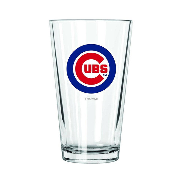Chicago Cubs 16oz Pint Glass w/Color Logo