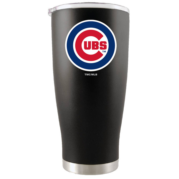 Chicago Cubs 20oz Black Tumbler w/Color Logo