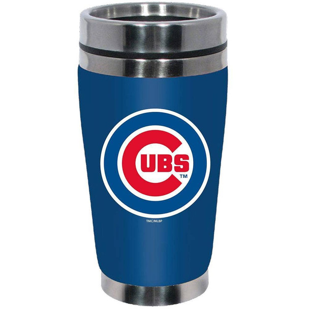 Chicago Cubs 16oz Travel Mug with Neoprene Wrap