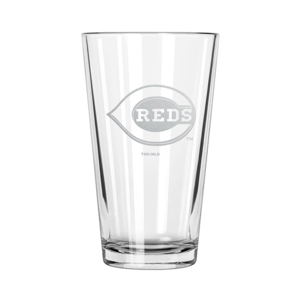 Cincinnati Reds 16oz Pint Glass w/Etched Logo