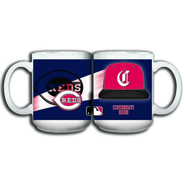 Cincinnati Reds 15oz 3D White Mug