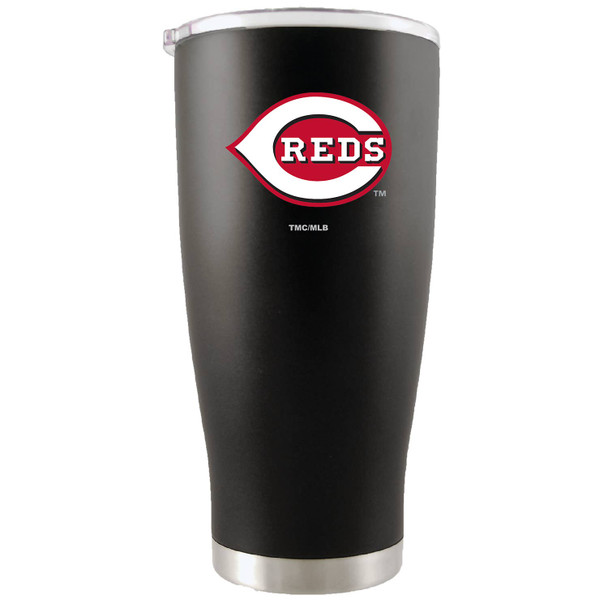 Cincinnati Reds 20oz Black Tumbler w/Color Logo