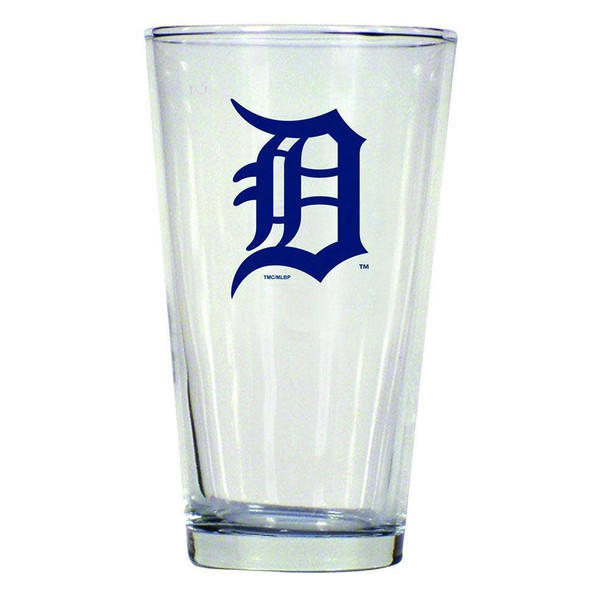 Detroit Tigers 16oz Pint Glass w/Color Logo