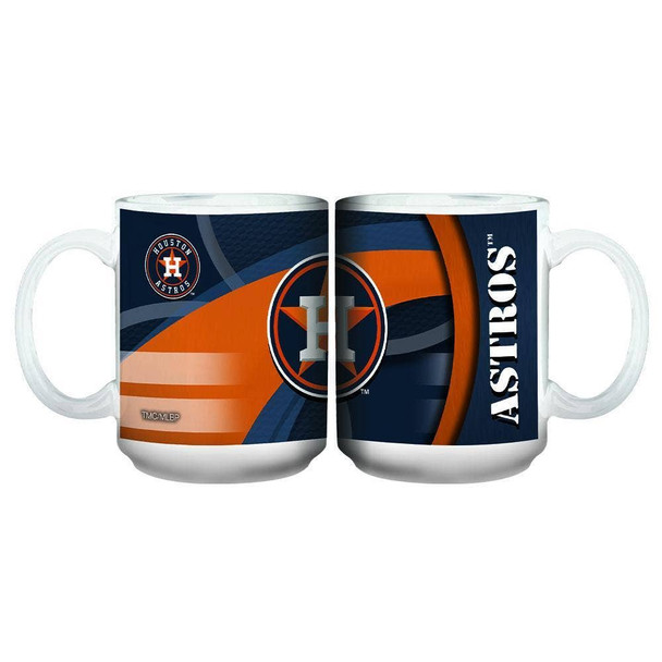 Houston Astros 15oz White Carbon Fiber Mug