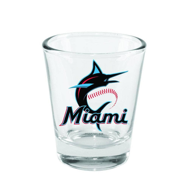 Miami Marlins 2oz Clear Collector Glass
