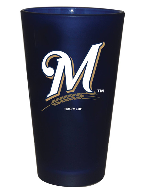 Milwaukee Brewers 16oz Color Frosted Pint Color Logo