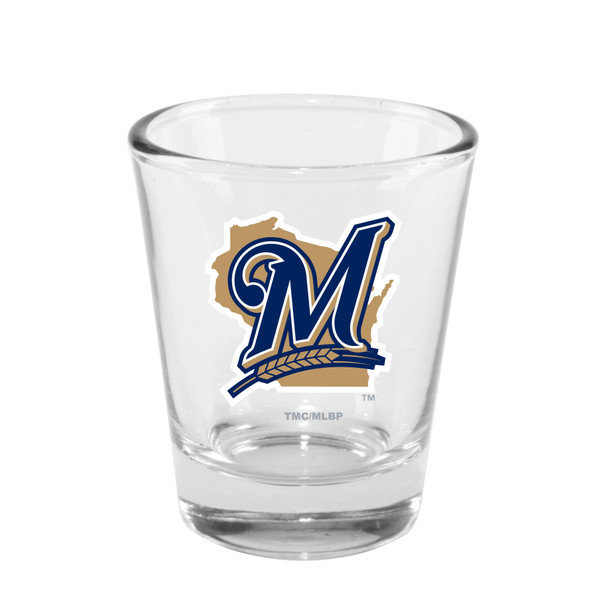 Milwaukee Brewers 2oz Clear Collector Glass