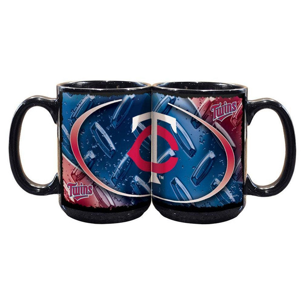 Minnesota Twins 15oz Black Diamond Plate Mug