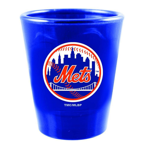 New York Mets Swirl Clear Collect Glass