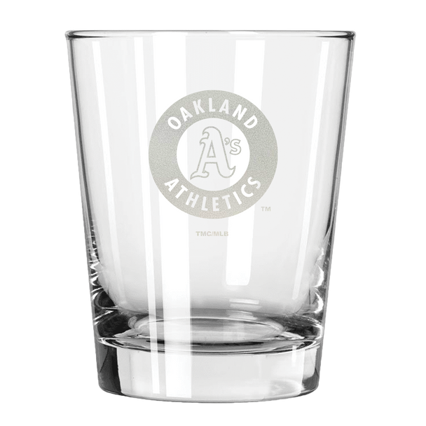 Oakland Athletics 15oz Old Fashioned w/Etched Logo