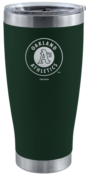 Oakland Athletics 20oz Green Tumbler w/Etched Logo