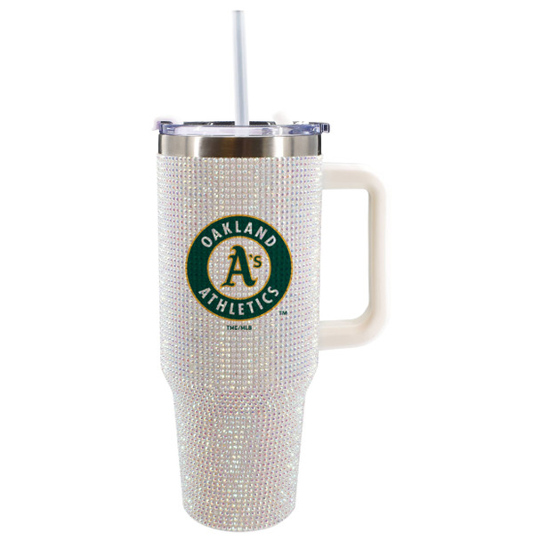 Oakland Athletics 40oz Bling Tumbler