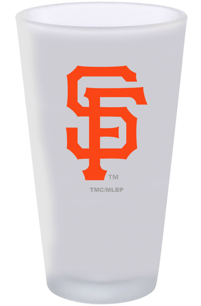 San Francisco Giants 16oz Frosted Pint Glass Color Logo