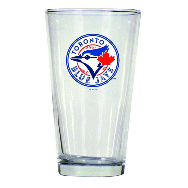 Toronto Blue Jays 16oz Pint Glass w/Color Logo