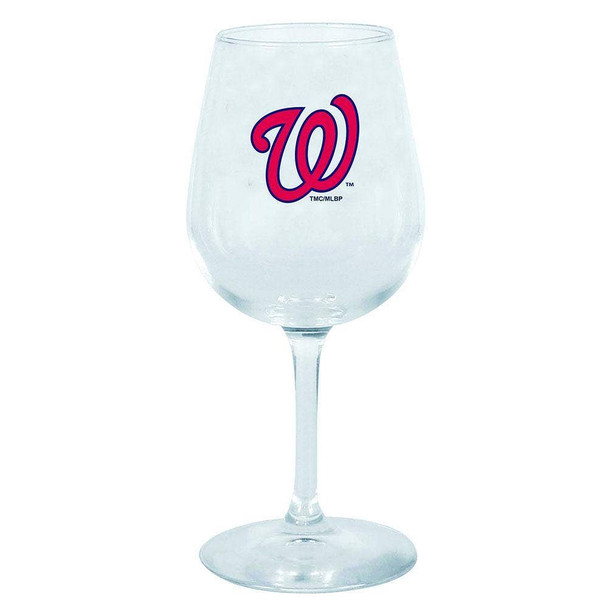 Washington Nationals 12.75oz Stem Wine Glass Color Logo