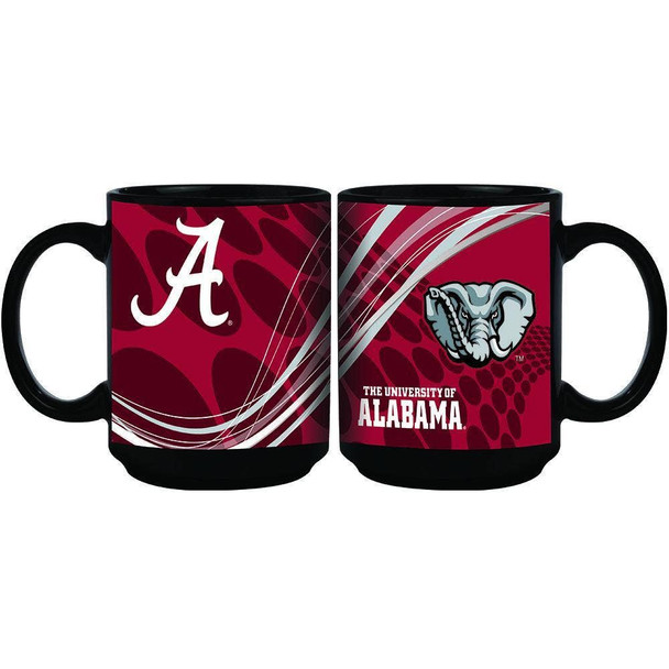 Alabama Crimson Tide 15oz Dynamic Black Mug