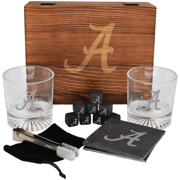 Alabama Crimson Tide Boxed Drinkware Set w/Coasters
