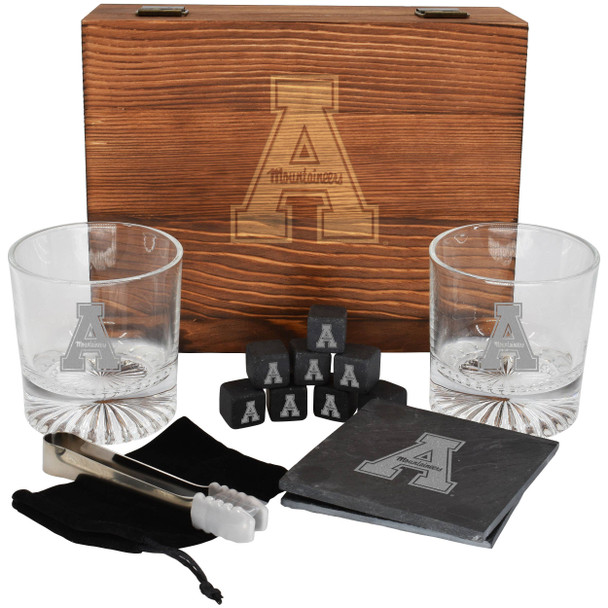Appalachian State Mountaineers Boxed Drinkware Set w/Coasters