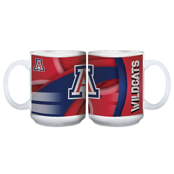 Arizona Wildcats 15oz White Carbon Fiber Mug