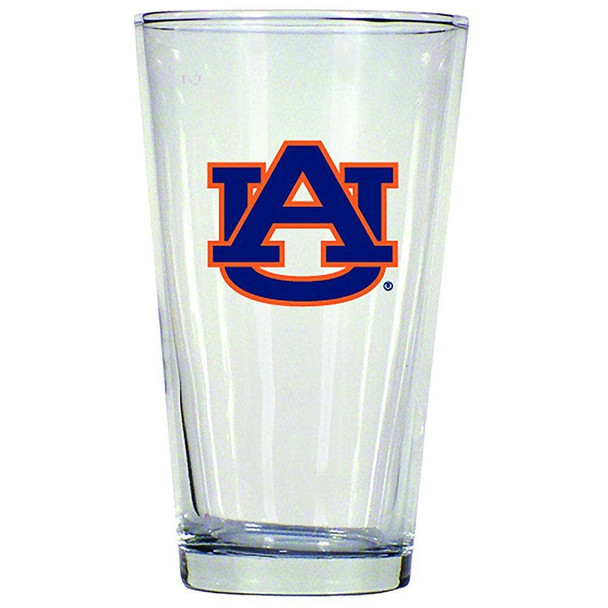 Auburn Tigers 16oz Pint Glass w/Color Logo
