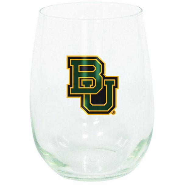 Baylor Bears 15oz Stemless Wine w/Color Logo