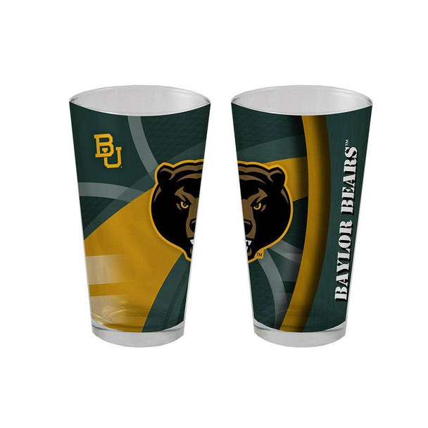 Baylor Bears Pint Glass Carbon Design