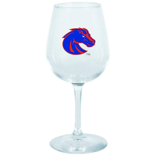 Boise State Broncos 12.75oz Stem Wine Glass Color Logo