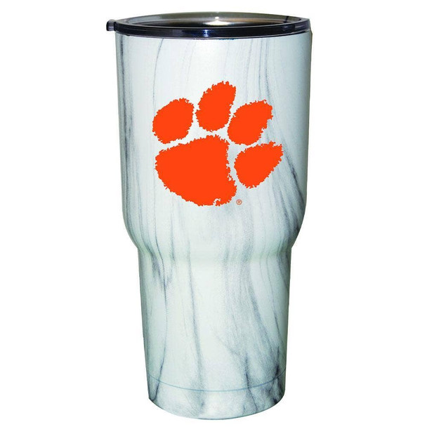 Clemson Tigers Marble Stainless Steel Tumbler
