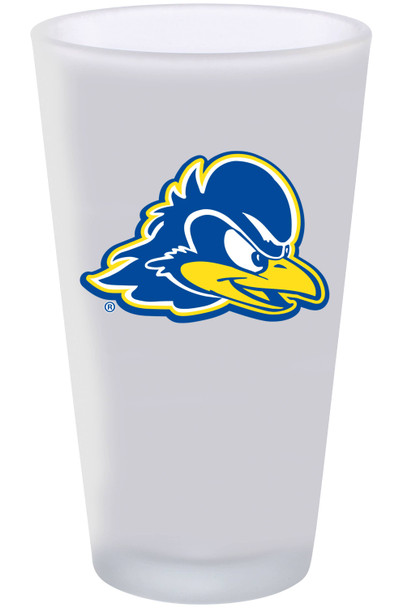 Delaware 16oz Frosted Pint Glass Color Logo