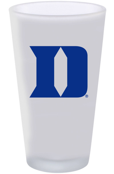 Duke Blue Devils 16oz Frosted Pint Glass Color Logo