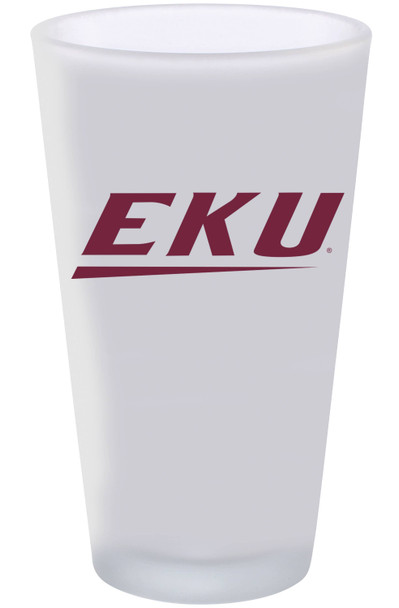 Eastern Kentucky 16oz Frosted Pint Glass Color Logo