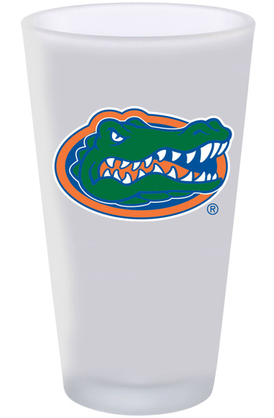 Florida Gators 16oz Frosted Pint Glass Color Logo