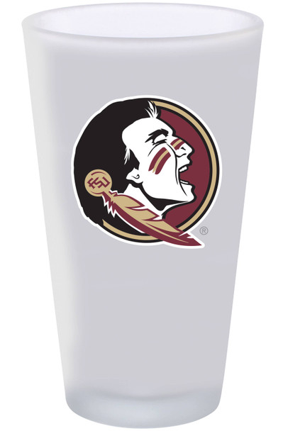 Florida State Seminoles 16oz Frosted Pint Glass Color Logo