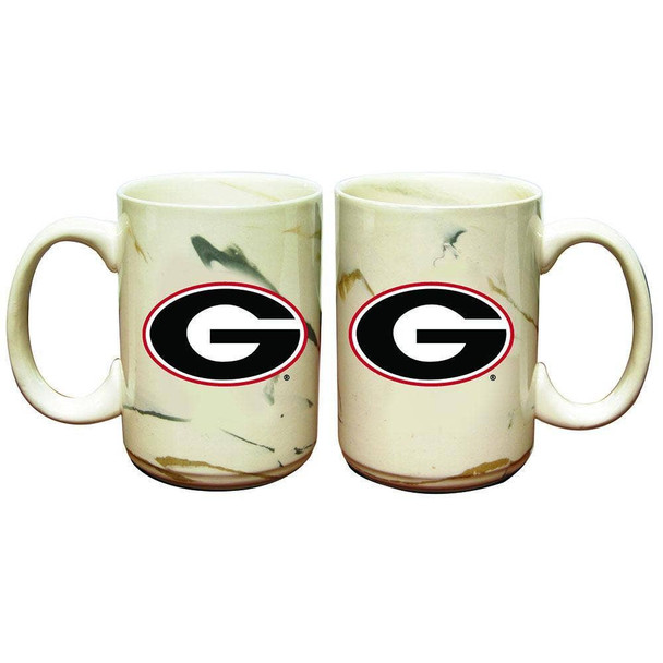 Georgia Bulldogs Marble Ceramic Mug