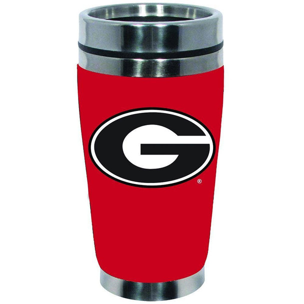Georgia Bulldogs 16oz Travel Mug with Neoprene Wrap