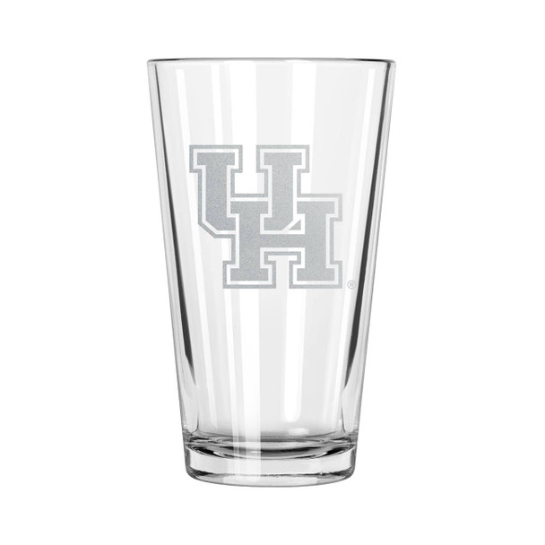 University of Houston 16oz Pint Glass w/Etched Logo