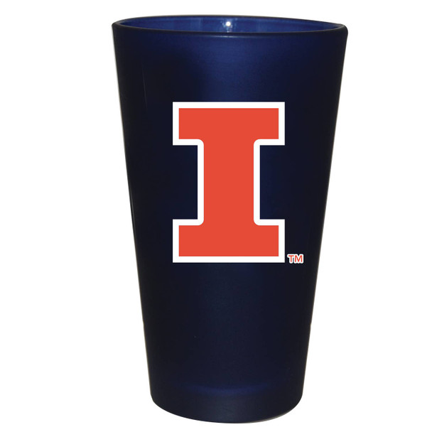 Illinois Fighting Illini 16oz Color Frosted Pint Color Logo