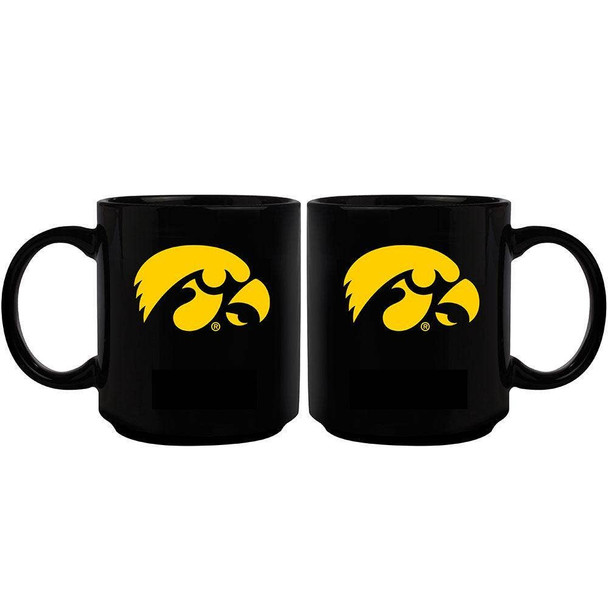 Iowa Hawkeyes 11oz Black Mug w/Color Logo