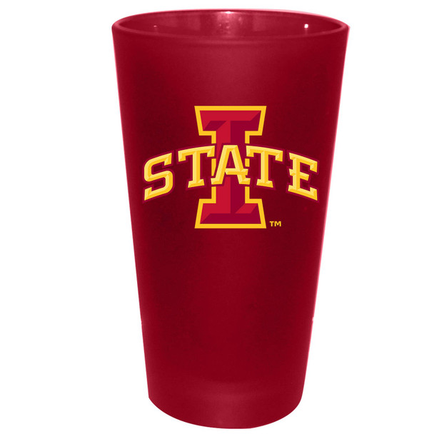 Iowa State Cyclones 16oz Color Frosted Pint Color Logo