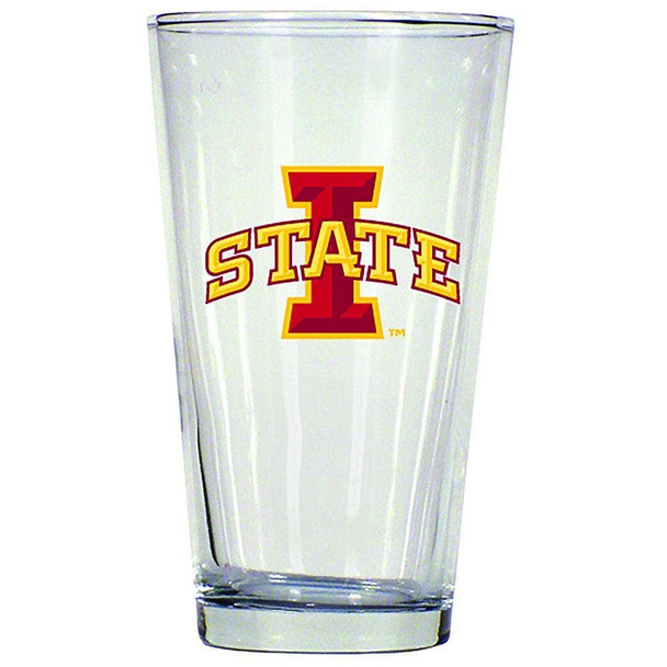 Iowa State Cyclones 16oz Pint Glass w/Color Logo