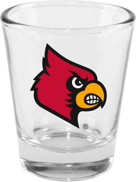 Louisville Cardinals 2oz Clear Collector Glass