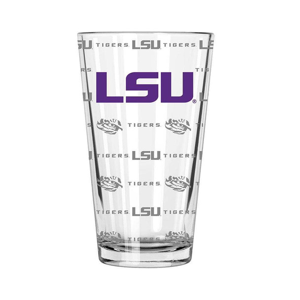 LSU Tigers Sandblasted Pint