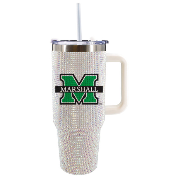 Marshall Thundering Herd 40oz Bling Tumbler